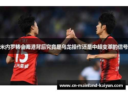 米内罗转会海港背后究竟是乌龙操作还是中超变革的信号