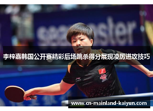 李梓嘉韩国公开赛精彩后场跳杀得分展现凌厉进攻技巧 李梓嘉韩国公开赛精彩后场跳杀得分展现凌厉进攻技巧