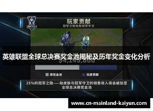 英雄联盟全球总决赛奖金池揭秘及历年奖金变化分析